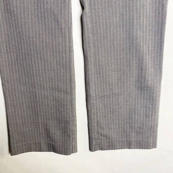 Ann Taylor Factory Pants Womens SZ 0 Curvy Gray Stripe Trouser Classic Runs Big - Picture 7 of 10